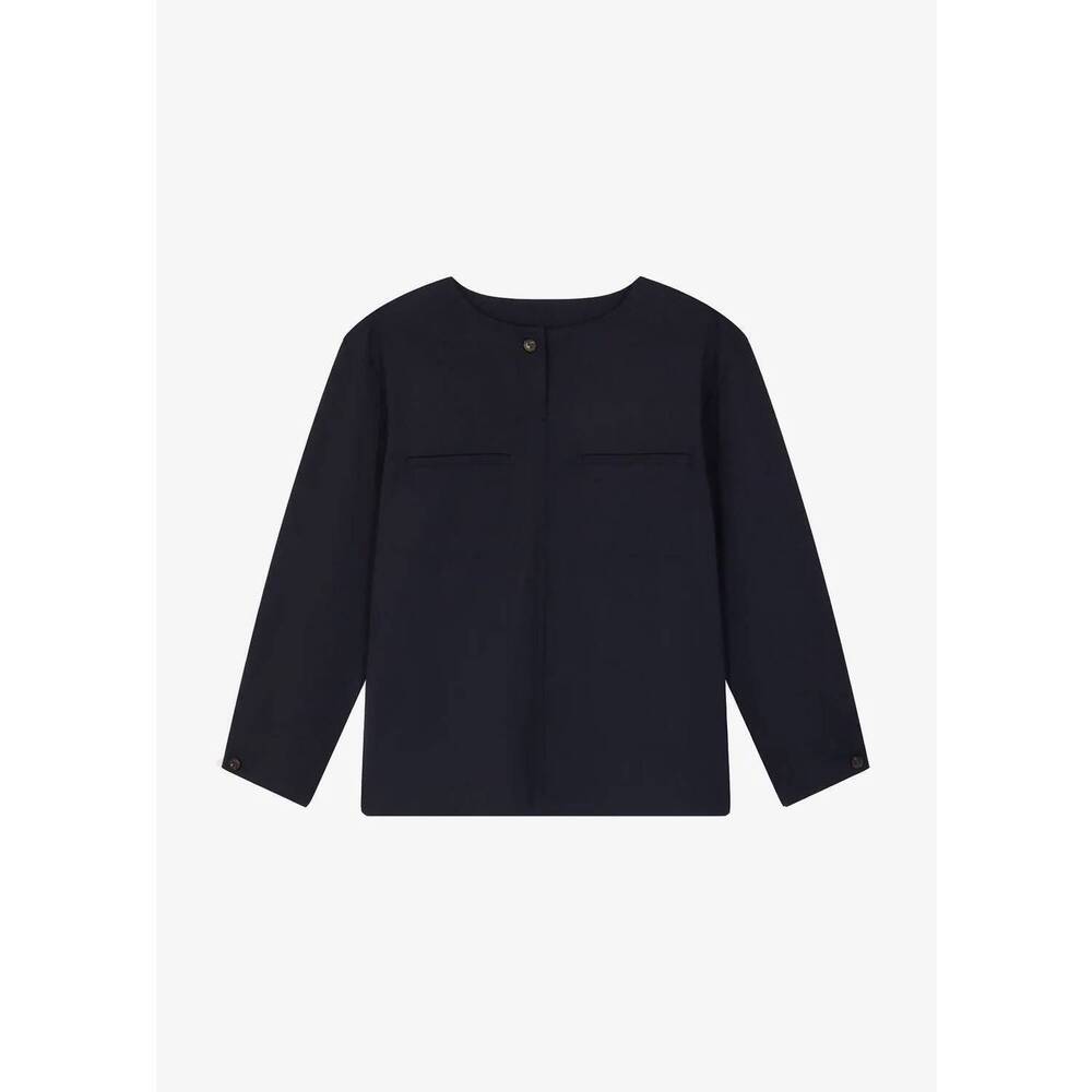 NEW SOEUR women's tunisia blouse in navy